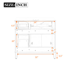36" Light Green Bathroom Vanity