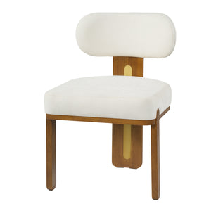 Modern Minimalist Round Upholstered Dining Chair Set of 2