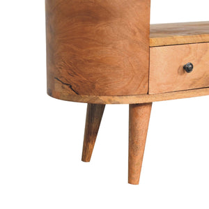 Modern Mini Rounded Entertainment Unit - Oak
