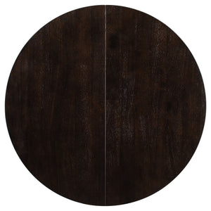 Gia - Round Extendable Dining Table With 16" Leaf Wood
