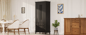 70" Kitchen Pantry Cabinet with 6 Door Shelves and 3 Drawers