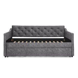 Daybed With Pop Up Trundle And USB Charging Armrest