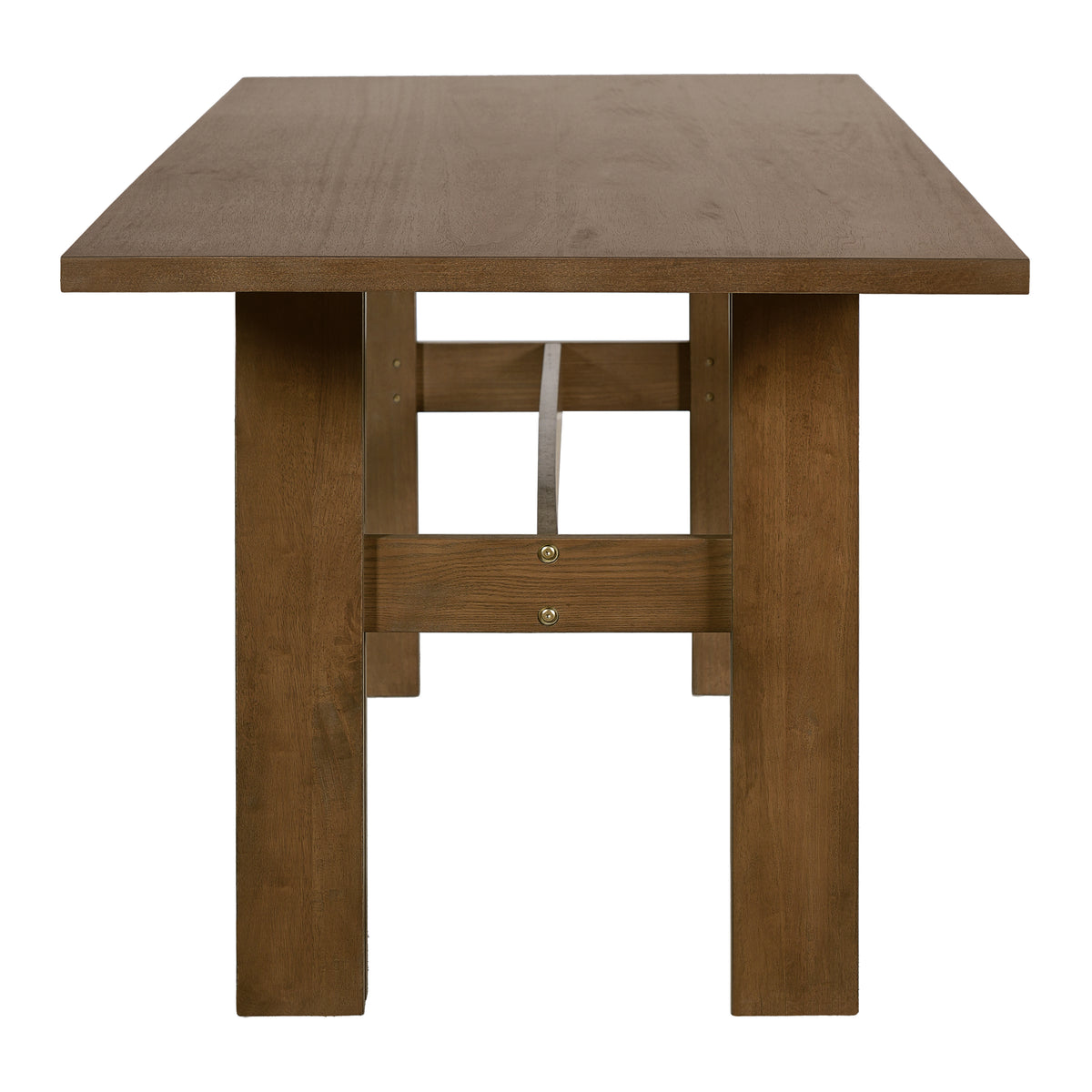 7-Piece Rectangular Dining Table Set, 71 Inch Rubber Wood