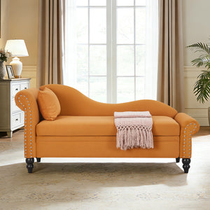 64.5'' Modern Velvet Chaise Lounge