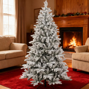 Hinged Xmas Tree - Artificial Flocked Christmas Tree