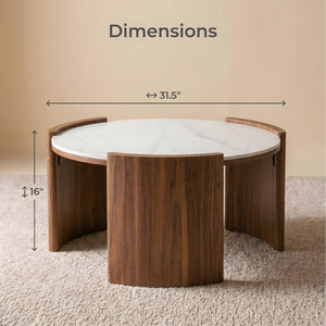 Modern Round Sintered Stone Coffee Table