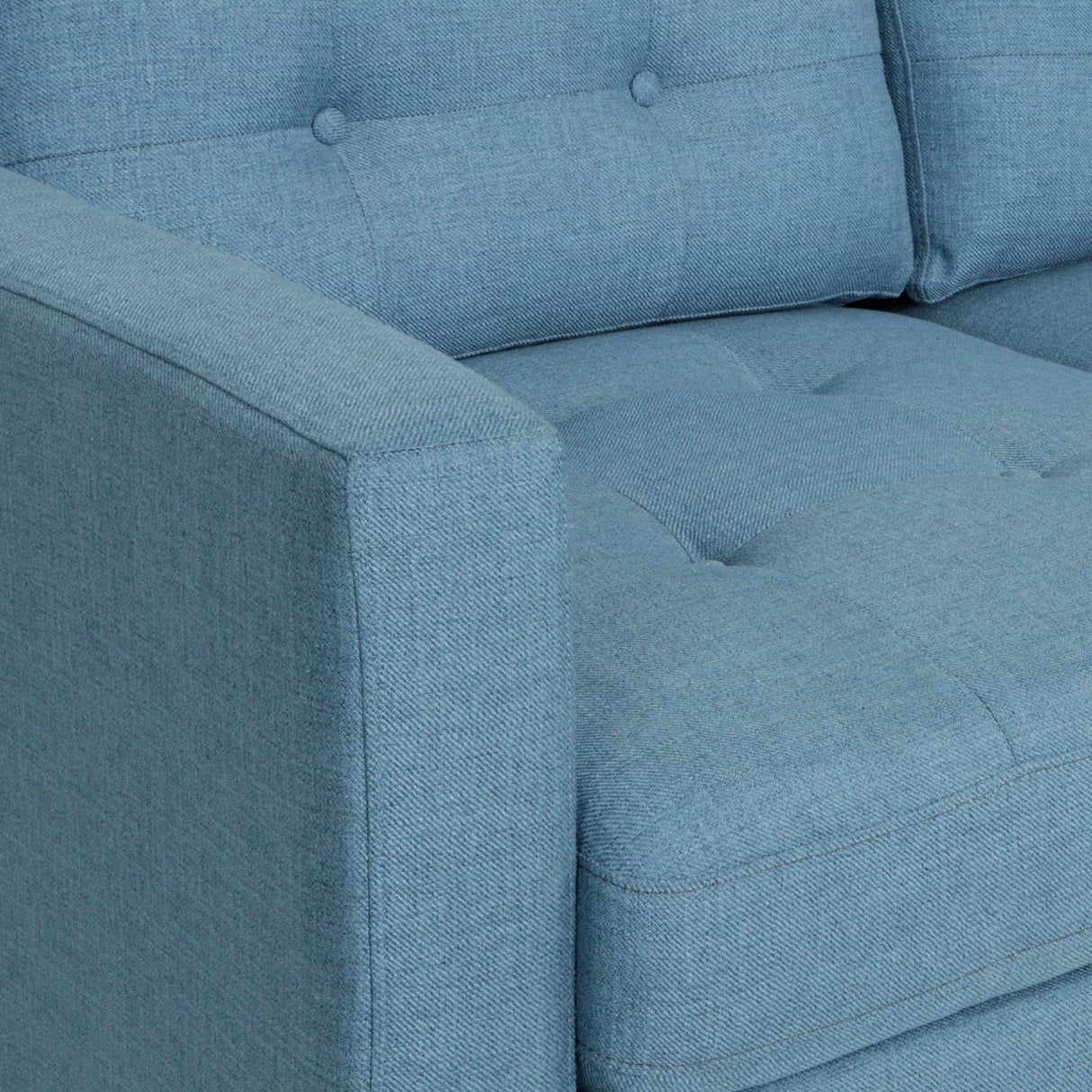 Jenny - Contemporary Tufted Fabric 3 Seater Sofa