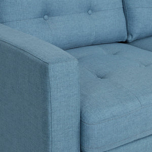 Jenny - Contemporary Tufted Fabric 3 Seater Sofa