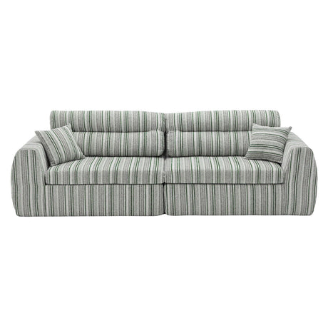 3 Seater, Couch With Throw Pillows For Living Room