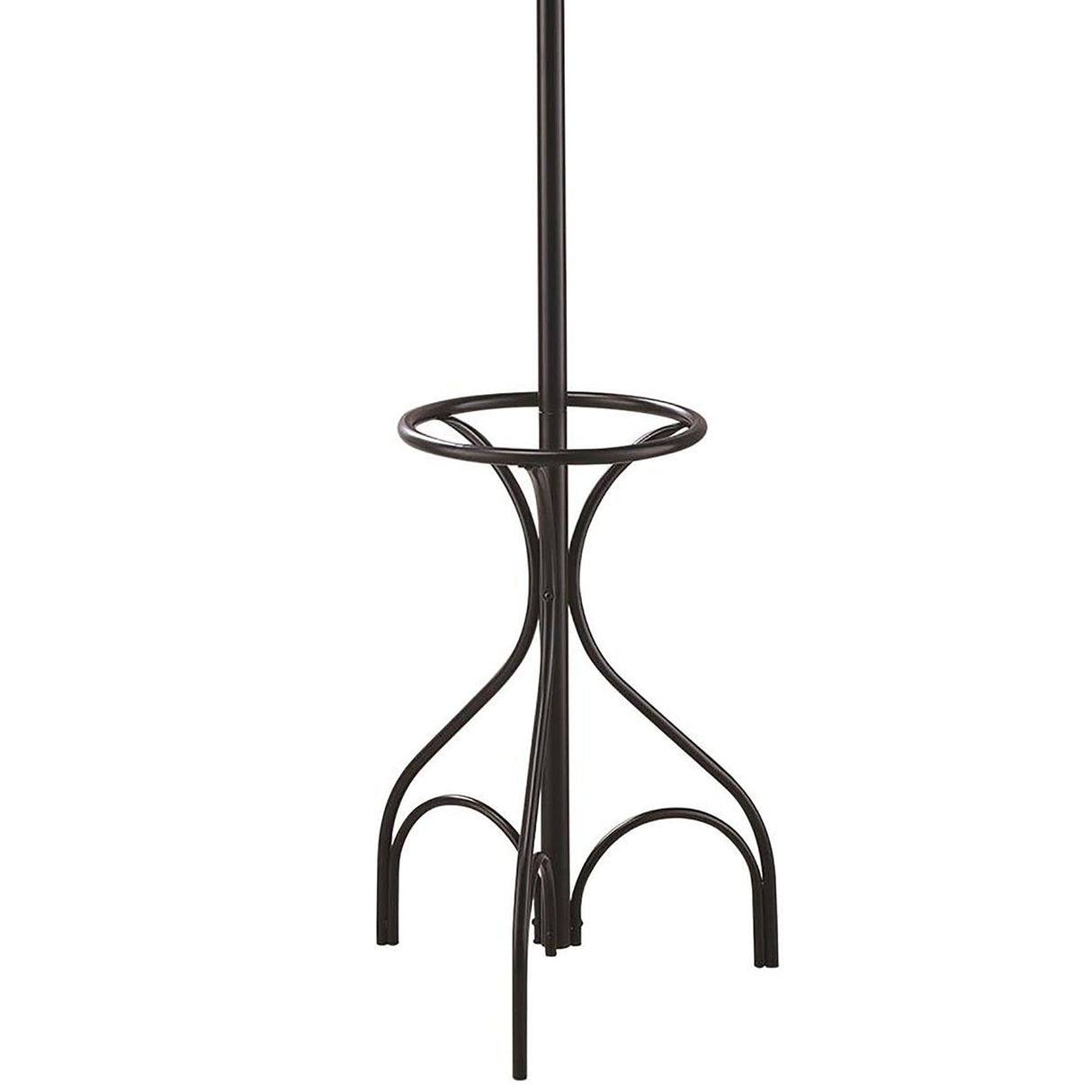 12 Hook Coat Rack With Umbrella Holder - Black
