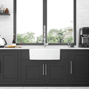 Farmhouse Sink, Apron Front Single Bowl With Arch Edge Design