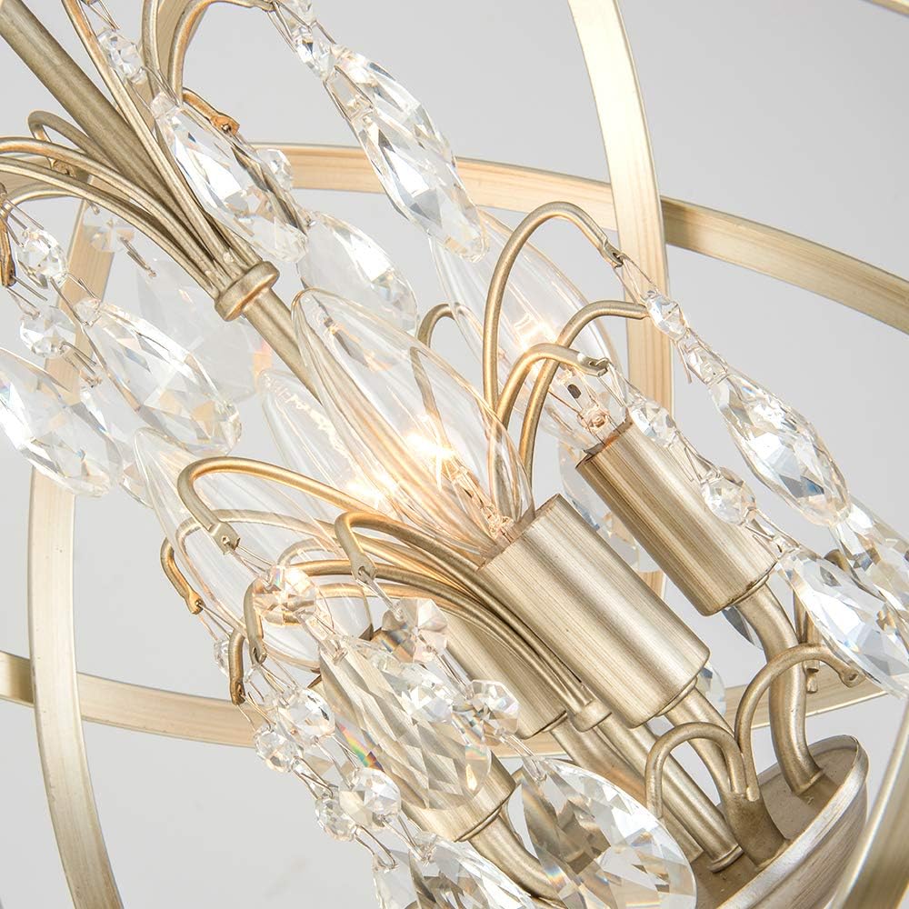 4 Lights Cage Crystal Chandelier
