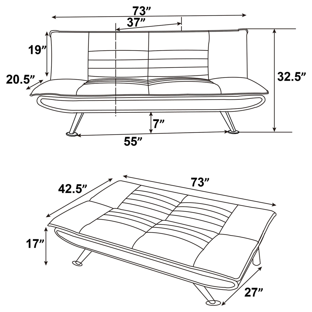 Erika - Sofa Bed - Gray