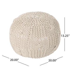 Bordeaux - Knitted Round Pouf