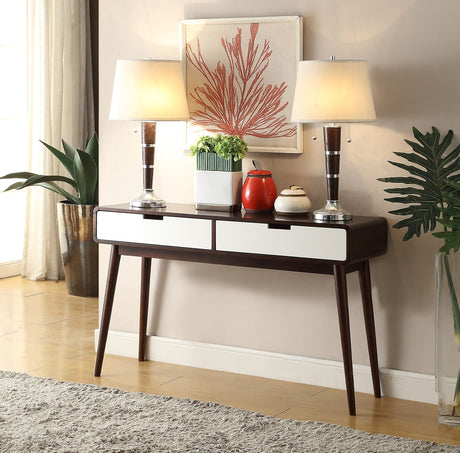 Christa - Sofa Table - White / Espresso - Best Buy Furniture