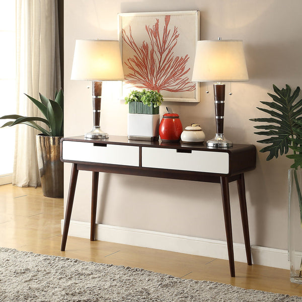 Christa - Sofa Table - White / Espresso - Best Buy Furniture