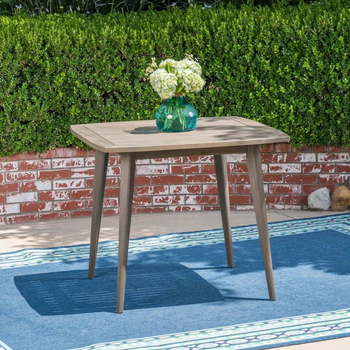 Modern Indoor Square Acacia Wood Dining Table With Toothpick Leg Design - Best Buy Furniture