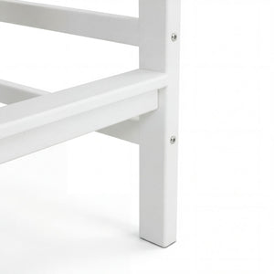 Outdoor Bar Height Adirondack Patio Chair With Cup Holder And Armrests All Weather UV Resistant - White