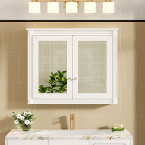 Wall-Mounted Medicine Cabinet With 2 Mirrors, Adjustable Shelves