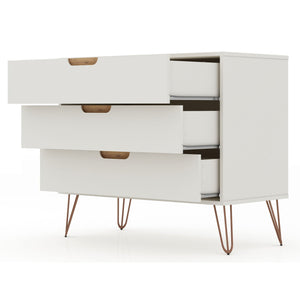 Rockefeller - 3 Drawer Dresser - Off White