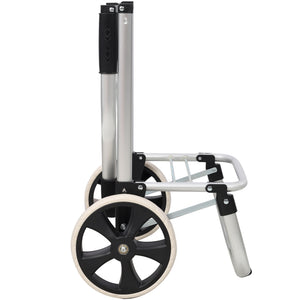 Foldable Shopping Trolley With Wheels And Removable Waterproof Bag - Black