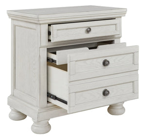 Robbinsdale - Two Drawer Night Stand - Antique White - Best Buy Furniture