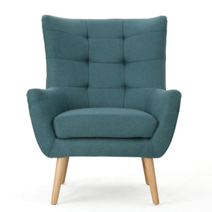 Club Chair With Rubberwood Legs