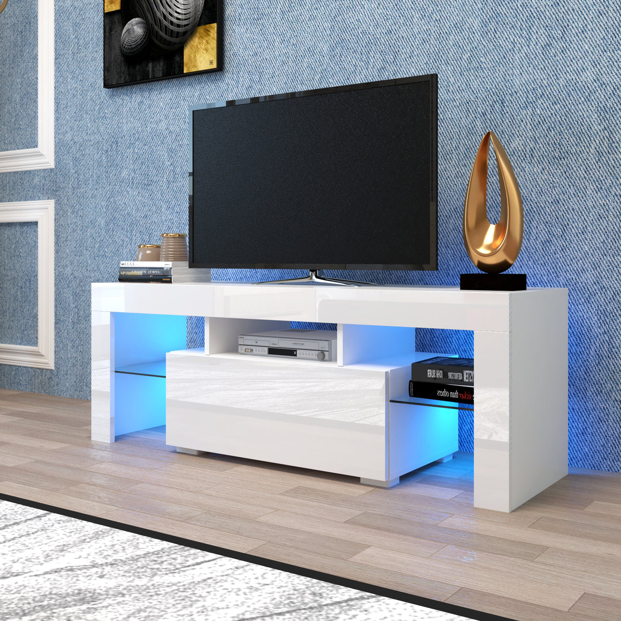 Entertainment TV Stand with LED Light
