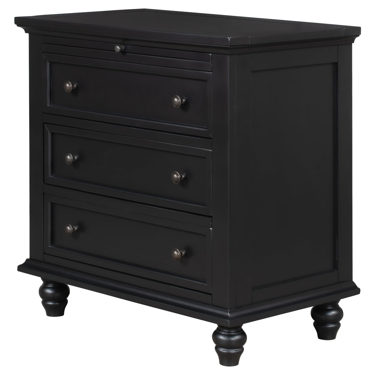U_STYLE 27.6'' Painted Nightstand with Pull-Out Tray