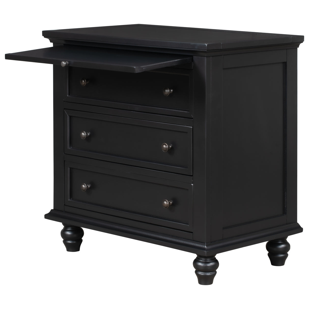 U_STYLE 27.6'' Painted Nightstand with Pull-Out Tray