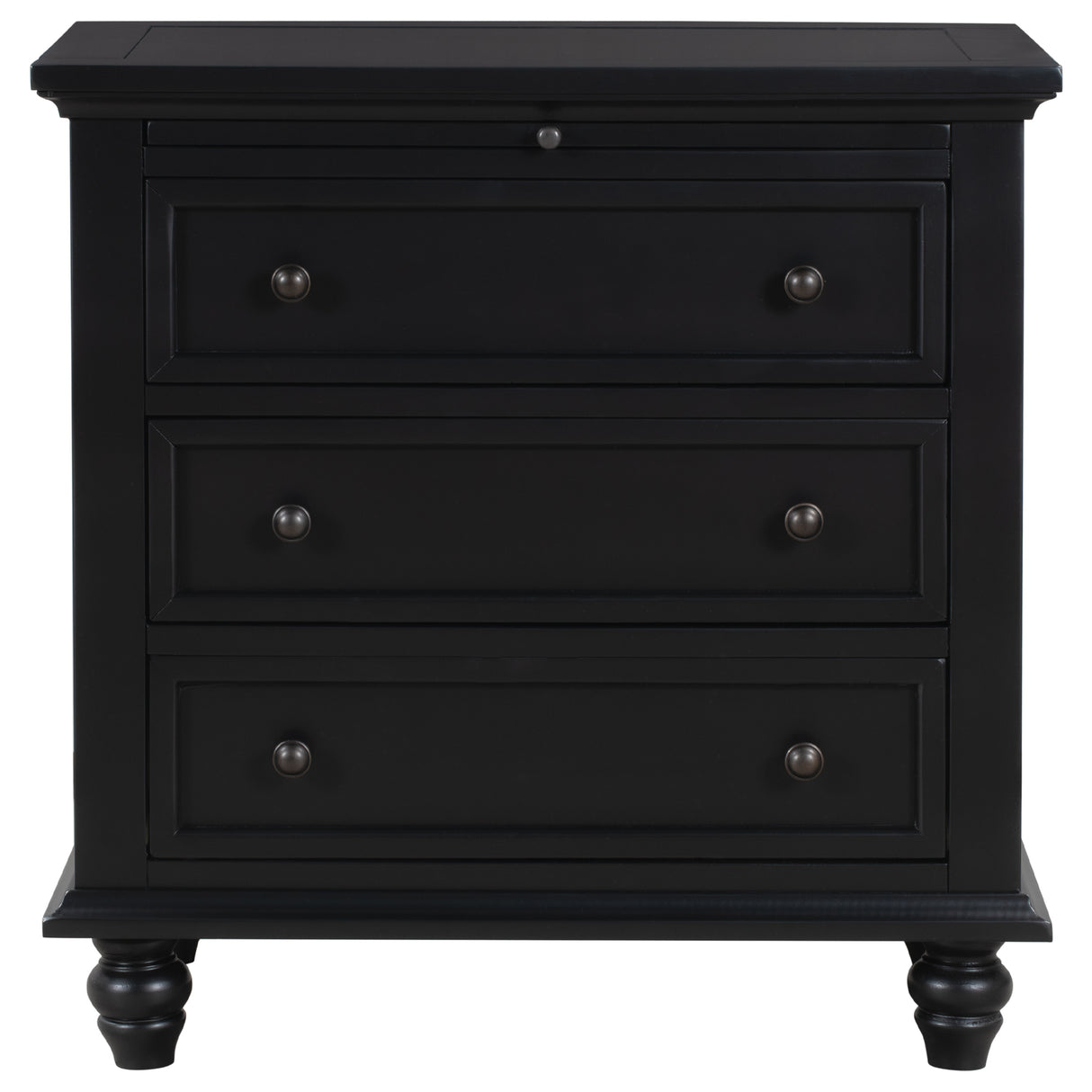 U_STYLE 27.6'' Painted Nightstand with Pull-Out Tray