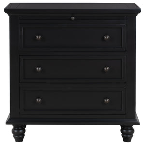 U_STYLE 27.6'' Painted Nightstand with Pull-Out Tray