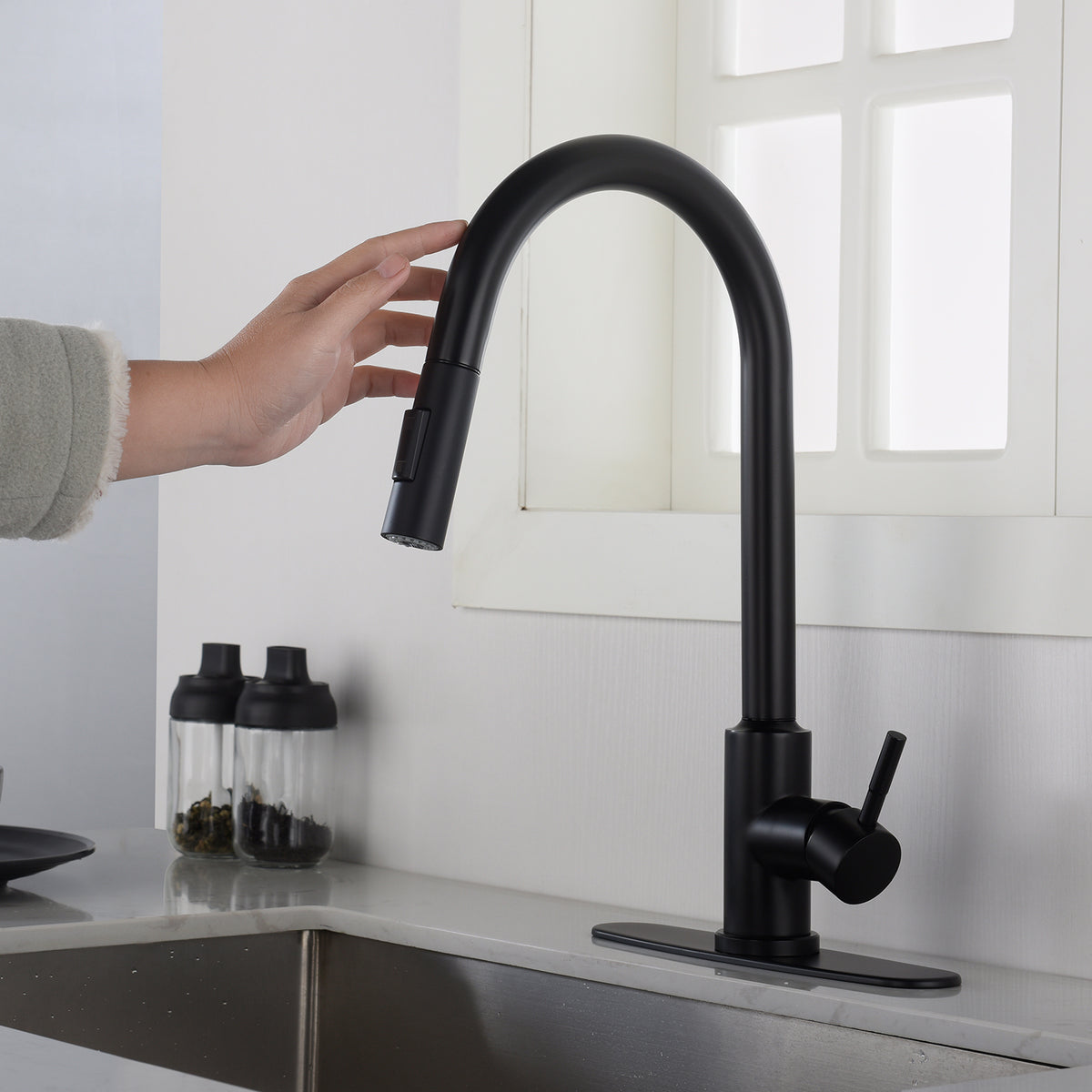 Touch Kitchen Faucet With Pull Down Sprayer