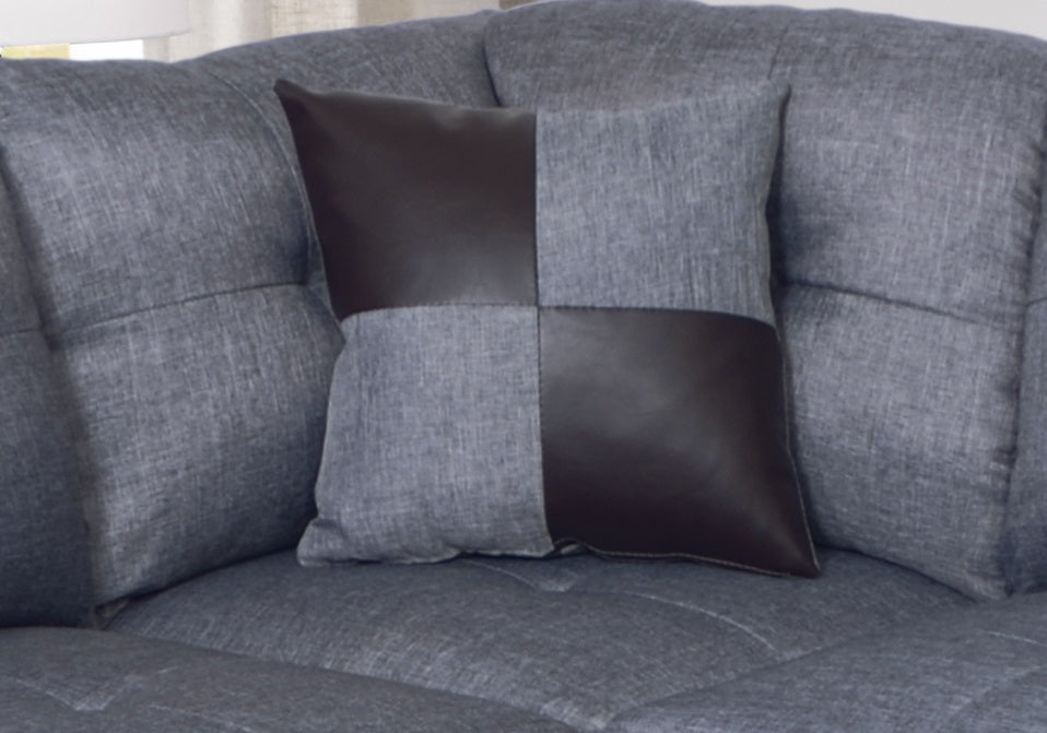 3 PC Sectional Sofa Set, Gray