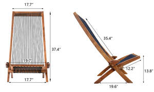 Folding Roping Wood Chair