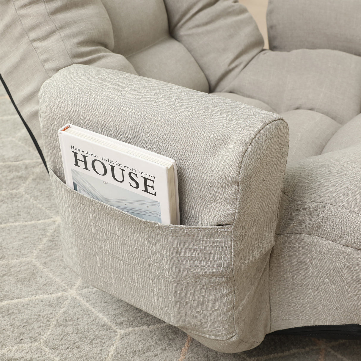 Adjustable Lounge Chair with 360 Degree Rotation