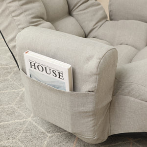 Adjustable Lounge Chair with 360 Degree Rotation