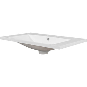 30" Single Bathroom Vanity Top with Undermount Ceramic Sink