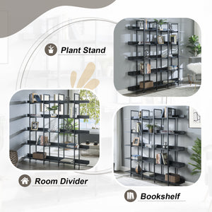 5 Tier Vintage Industrial Style Bookshelf