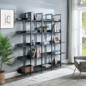 5 Tier Vintage Industrial Style Bookshelf