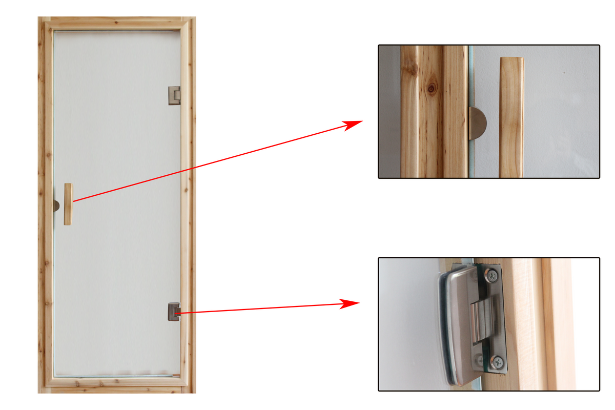 Outdoor Sauna Room's Front Wall Replacement Glass