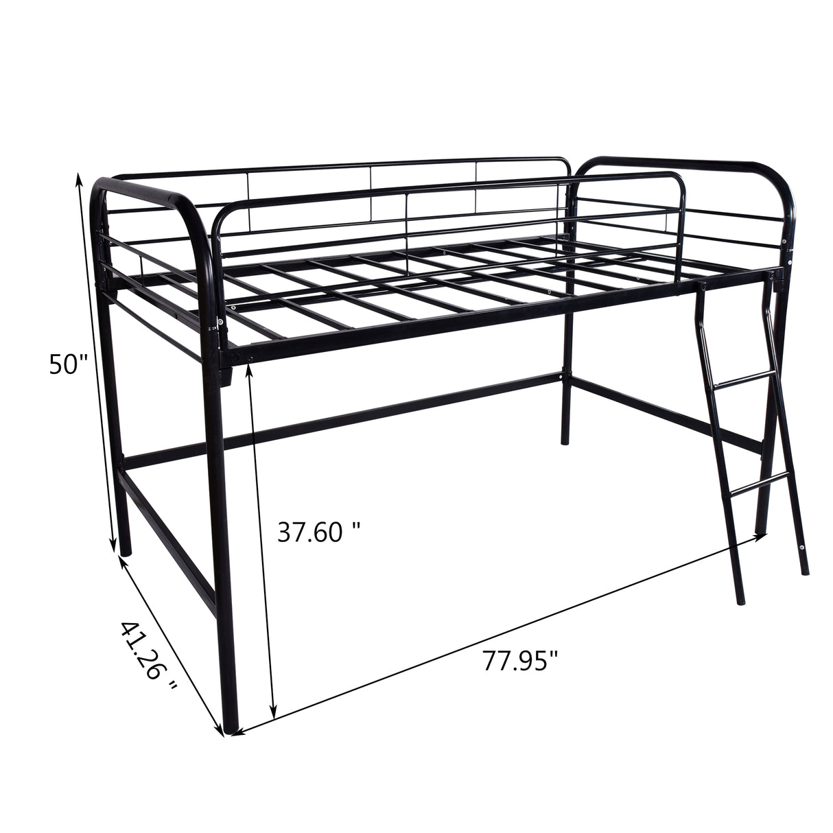 Metal Twin Loft Bed