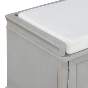 TREXM Storage Bench with 2 Drawers and 2 Cabinets