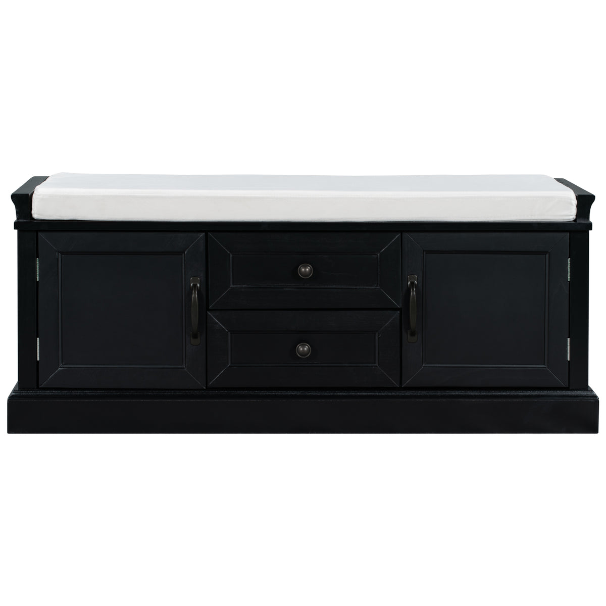 TREXM Storage Bench with 2 Drawers and 2 Cabinets