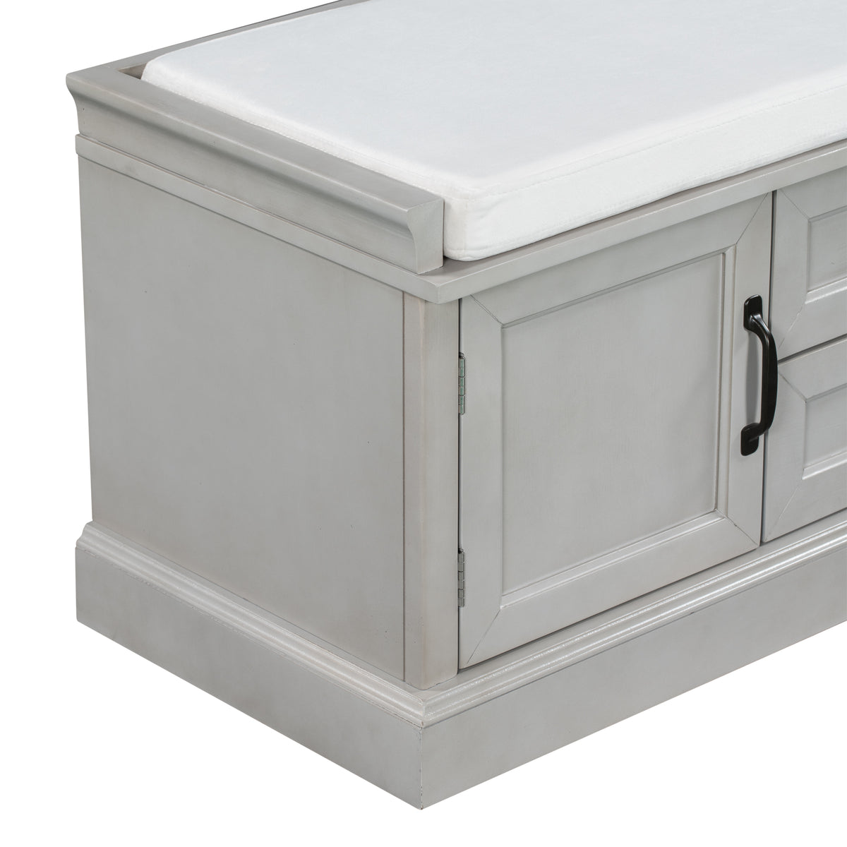 TREXM Storage Bench with 2 Drawers and 2 Cabinets