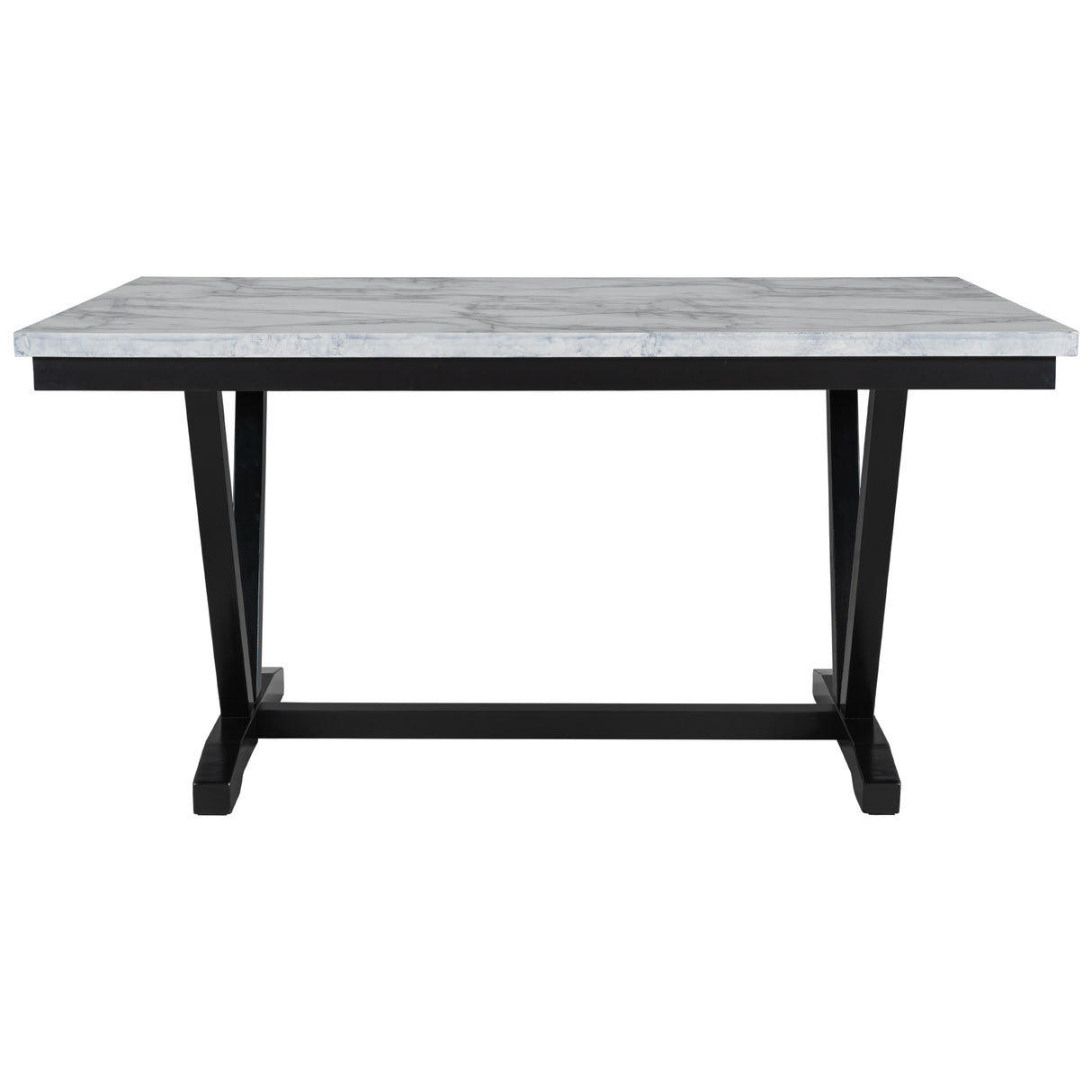 TREXM Modern Style 6-Piece Dining Table with 4 Chairs & 1 Bench
