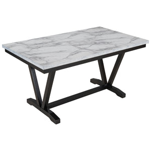 TREXM Modern Style 6-Piece Dining Table with 4 Chairs & 1 Bench