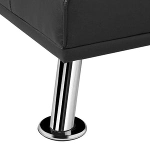 Mega Futon Sofa Bed - Modern Faux Leather Convertible Lounge Sofa