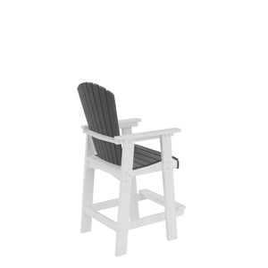 HDPE Bar Chair, Outdoor Tall Adirondack Chairs Set of 2