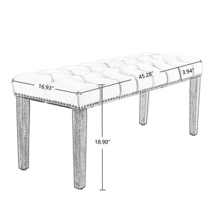 Heng Ming Upholstered Tufted Bench Ottoman